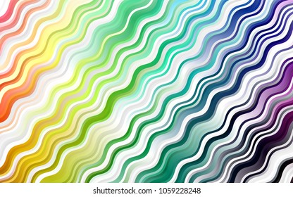 Light Multicolor, Rainbow vector background with abstract lines. A vague circumflex abstract illustration with gradient. Textured wave pattern for backgrounds.