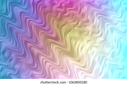 Light Multicolor, Rainbow vector background with lamp shapes. A vague circumflex abstract illustration with gradient. Marble style for your business design.