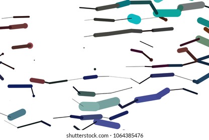 Light Multicolor, Rainbow vector background with straight lines. Modern geometrical abstract illustration with staves. Best design for your ad, poster, banner.