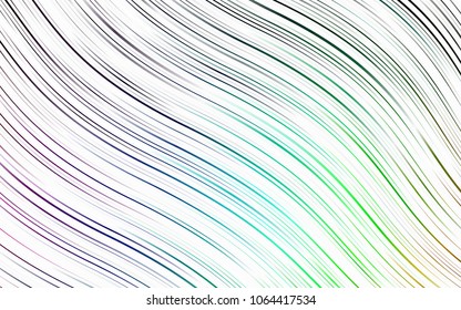 Light Multicolor, Rainbow vector background with curved circles. A vague circumflex abstract illustration with gradient. A completely new template for your business design.