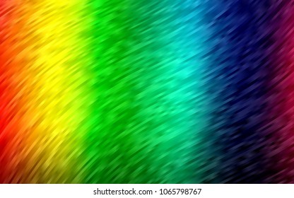 Light Multicolor, Rainbow vector background with bent lines. Blurred geometric sample with gradient bubbles.  A completely new template for your business design.