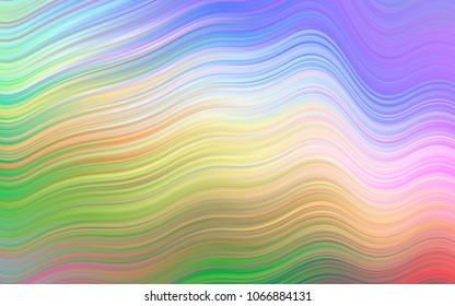 Light Multicolor, Rainbow vector background with lamp shapes. Creative illustration in halftone marble style with gradient. Pattern for your business design.