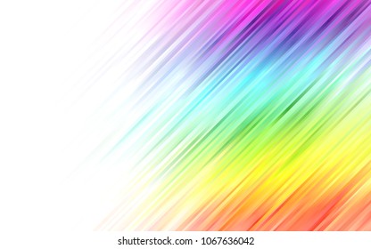 Light Multicolor, Rainbow vector background with bent lines. Creative illustration in halftone marble style with gradient. The best blurred design for your business.