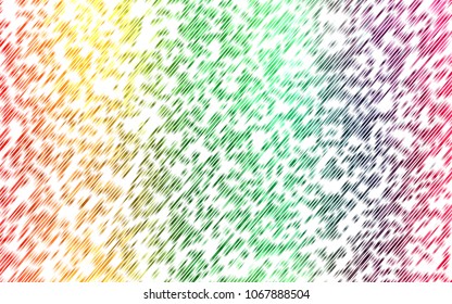 Light Multicolor, Rainbow vector background with straight lines. Decorative shining illustration with lines on abstract template. The pattern can be used for busines ad, booklets, leaflets