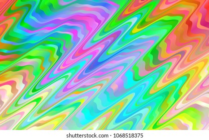 Light Multicolor, Rainbow vector background with bent ribbons. Colorful illustration in abstract marble style with gradient. Marble design for your web site.