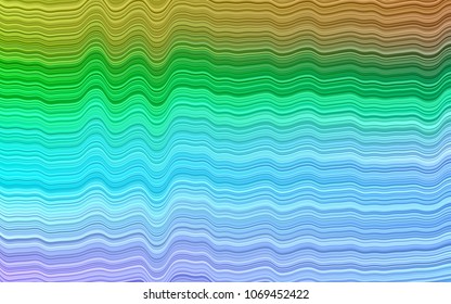 Light Multicolor, Rainbow vector background with abstract lines. Creative illustration in halftone marble style with gradient. Marble design for your web site.