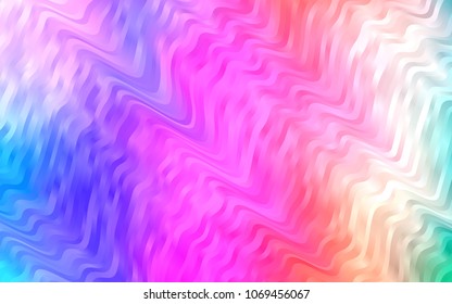 Light Multicolor, Rainbow vector background with liquid shapes. Colorful abstract illustration with gradient lines. New composition for your brand book.