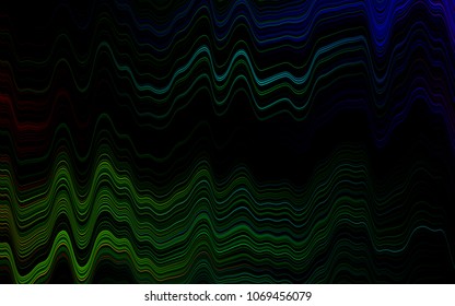 Light Multicolor, Rainbow vector background with bent lines. Shining crooked illustration in marble style. The best blurred design for your business.