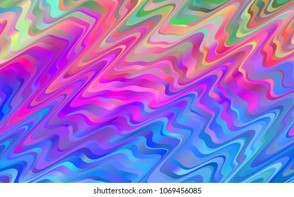 Light Multicolor, Rainbow vector background with liquid shapes. Shining illustration, which consist of blurred lines, circles. Marble style for your business design.