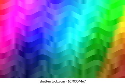 Light Multicolor, Rainbow vector background with abstract lines. Blurred geometric sample with gradient bubbles.  The best blurred design for your business.