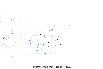 Light Multicolor, Rainbow vector  background with bubbles. Illustration with set of shining colorful abstract circles. Completely new template for your brand book.