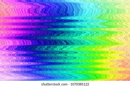Light Multicolor, Rainbow vector background with bent lines. Shining crooked illustration in marble style. New composition for your brand book.