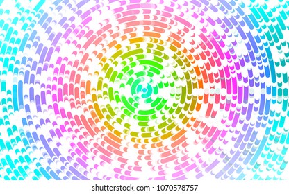 Light Multicolor, Rainbow vector background with lava shapes. Shining illustration, which consist of blurred lines, circles. New composition for your brand book.