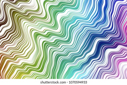 Light Multicolor, Rainbow vector background with liquid shapes. An elegant bright illustration with gradient. The elegant pattern for brand book.