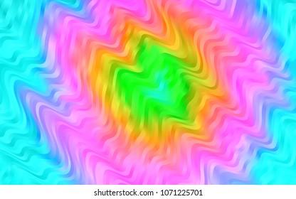 Light Multicolor, Rainbow vector background with curved circles. Shining illustration, which consist of blurred lines, circles. Brand-new design for your ads, poster, banner.