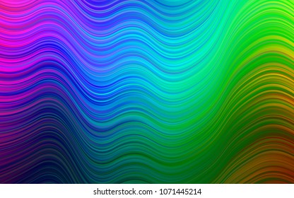 Light Multicolor, Rainbow vector background with bent lines. Brand-new colored illustration in marble style with gradient. Textured wave pattern for backgrounds.
