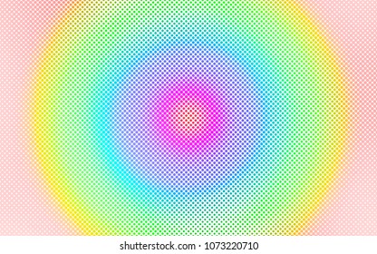 Light Multicolor, Rainbow vector  background with dots. Beautiful colored illustration with blurred circles in nature style. Beautiful design for your business natural advert.
