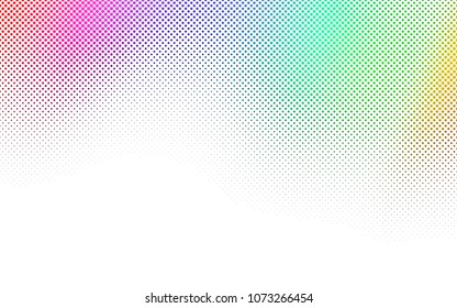 Light Multicolor, Rainbow vector  background with dots. Glitter abstract illustration with blurred drops of rain. Pattern can be used as texture of water, rain drops.