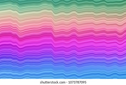 Light Multicolor, Rainbow vector background with lava shapes. A vague circumflex abstract illustration with gradient. Pattern for your business design.
