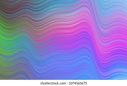 Light Multicolor, Rainbow vector background with curved circles. Colorful abstract illustration with gradient lines. Marble style for your business design.