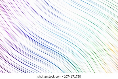 Light Multicolor, Rainbow vector background with bent ribbons. Colorful illustration in abstract marble style with gradient. Textured wave pattern for backgrounds.