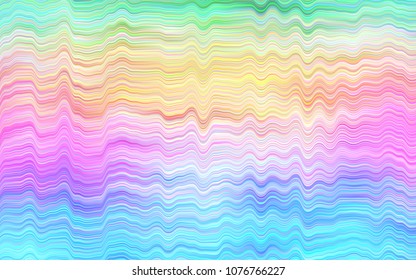 Light Multicolor, Rainbow vector background with abstract lines. An elegant bright illustration with gradient. A completely new marble design for your business.