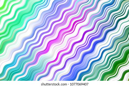 Light Multicolor, Rainbow vector background with abstract lines. An elegant bright illustration with gradient. A new texture for your  ad, booklets, leaflets.