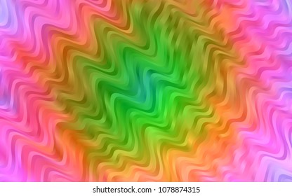 Light Multicolor, Rainbow vector background with abstract lines. A sample with blurred bubble shapes. Textured wave pattern for backgrounds.