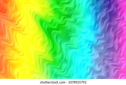Light Multicolor, Rainbow vector background with liquid shapes. An elegant bright illustration with gradient. A completely new template for your business design.