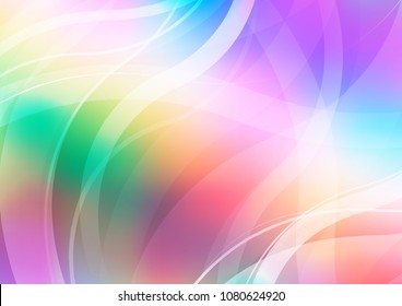 Light Multicolor, Rainbow vector background with bubble shapes. Creative illustration in halftone marble style with gradient. The best blurred design for your business.