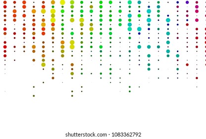 Light Multicolor, Rainbow vector  background with dots. Blurred bubbles on abstract background with colorful gradient. The pattern can be used for aqua ad, booklets.