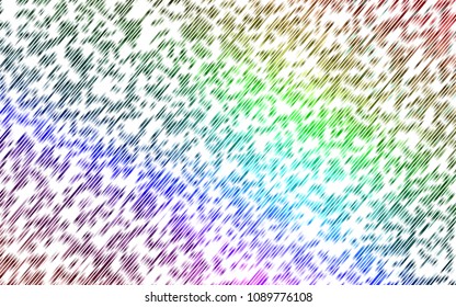 Light Multicolor, Rainbow vector background with straight lines. Blurred decorative design in simple style with lines. Best design for your ad, poster, banner.