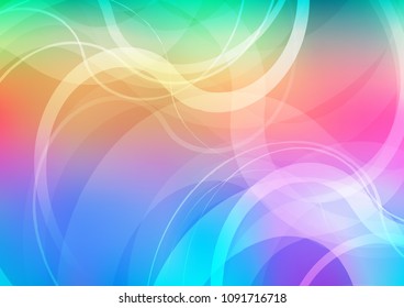 Light Multicolor, Rainbow vector background with abstract lines. Modern gradient abstract illustration with bandy lines. A new texture for your  ad, booklets, leaflets.