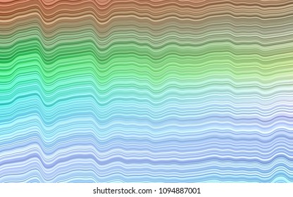 Light Multicolor, Rainbow vector background with lamp shapes. Shining illustration, which consist of blurred lines, circles. The template for cell phone backgrounds.
