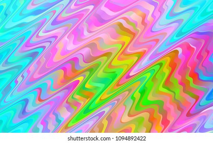 Light Multicolor, Rainbow vector background with lamp shapes. Shining illustration, which consist of blurred lines, circles. A completely new marble design for your business.