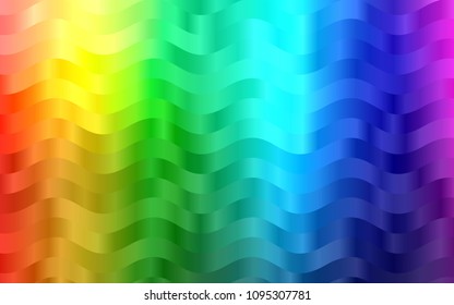 Light Multicolor, Rainbow vector background with curved circles. Creative geometric illustration in marble style with gradient. A new texture for your  ad, booklets, leaflets.