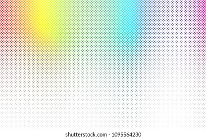 Light Multicolor, Rainbow vector  background with dots. Blurred decorative design in abstract style with bubbles. The pattern can be used for ads, leaflets of liquid.