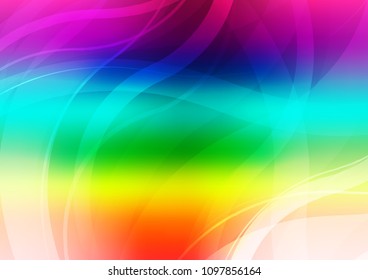 Light Multicolor, Rainbow vector background with lamp shapes. An elegant bright illustration with gradient. Marble style for your business design.