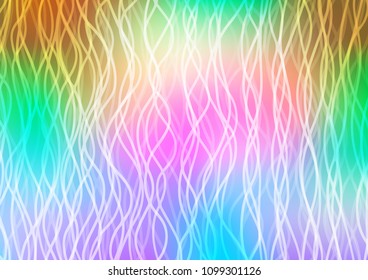 Light Multicolor, Rainbow vector background with abstract lines. An elegant bright illustration with gradient. A new texture for your  ad, booklets, leaflets.