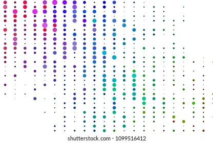 Light Multicolor, Rainbow vector  background with dots. Blurred bubbles on abstract background with colorful gradient. Completely new template for your brand book.
