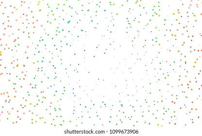 Light Multicolor, Rainbow vector  background with dots. Illustration with set of shining colorful abstract circles. The pattern can be used for aqua ad, booklets.