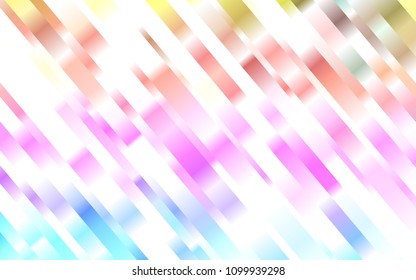 Light Multicolor, Rainbow vector background with straight lines. Blurred decorative design in simple style with lines. Smart design for your business advert.