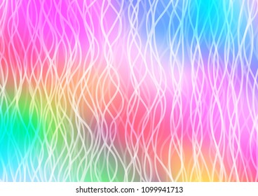 Light Multicolor, Rainbow vector background with bent lines. Brand new colored illustration in marble style with gradient. The best blurred design for your business.
