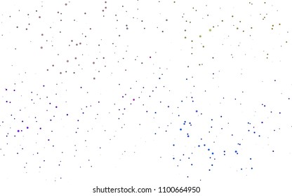 Light Multicolor, Rainbow vector  background with dots. Blurred decorative design in abstract style with bubbles. The pattern can be used for beautiful websites.