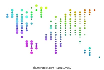Light Multicolor, Rainbow vector  background with bubbles. Glitter abstract illustration with blurred drops of rain. New design for ad, poster, banner of your website.