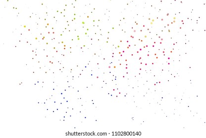 Light Multicolor, Rainbow vector  background with bubbles. Abstract illustration with colored bubbles in nature style. Pattern can be used as texture of water, rain drops.