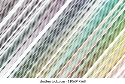 Light Multicolor, Rainbow vector background with straight lines. Modern geometrical abstract illustration with staves. The pattern can be used as ads, poster, banner for commercial.