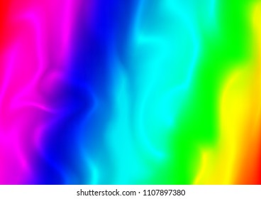 Light Multicolor, Rainbow vector background with bent ribbons. Geometric illustration in marble style with gradient.  Marble style for your business design.