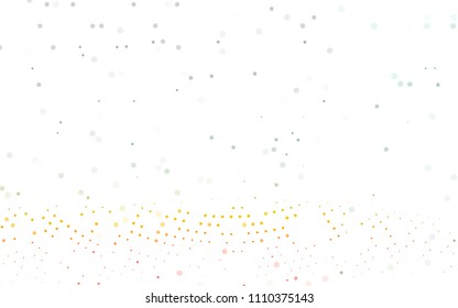Light Multicolor, Rainbow vector  background with dots. Glitter abstract illustration with blurred drops of rain. Beautiful design for your business natural advert.