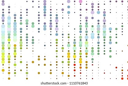 Light Multicolor, Rainbow vector  background with bubbles. Blurred bubbles on abstract background with colorful gradient. Beautiful design for your business natural advert.